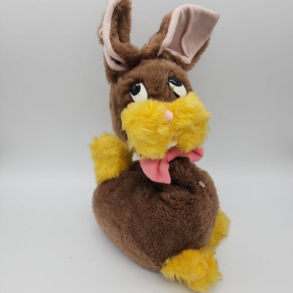 Vintage Rabbit Puppet 11" Wood Stick Handle Happiness Aid is a Toy by Well Made - Picture 1 of 14